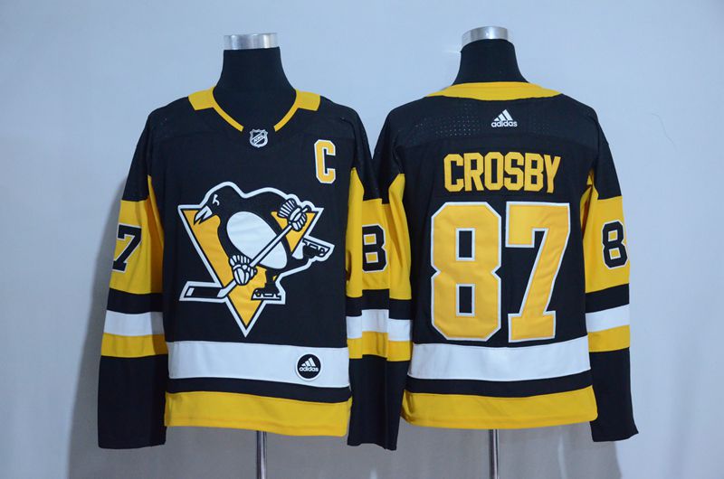 2017 NHL Pittsburgh Penguins 87 Crosby black Adidas Stitched Jersey